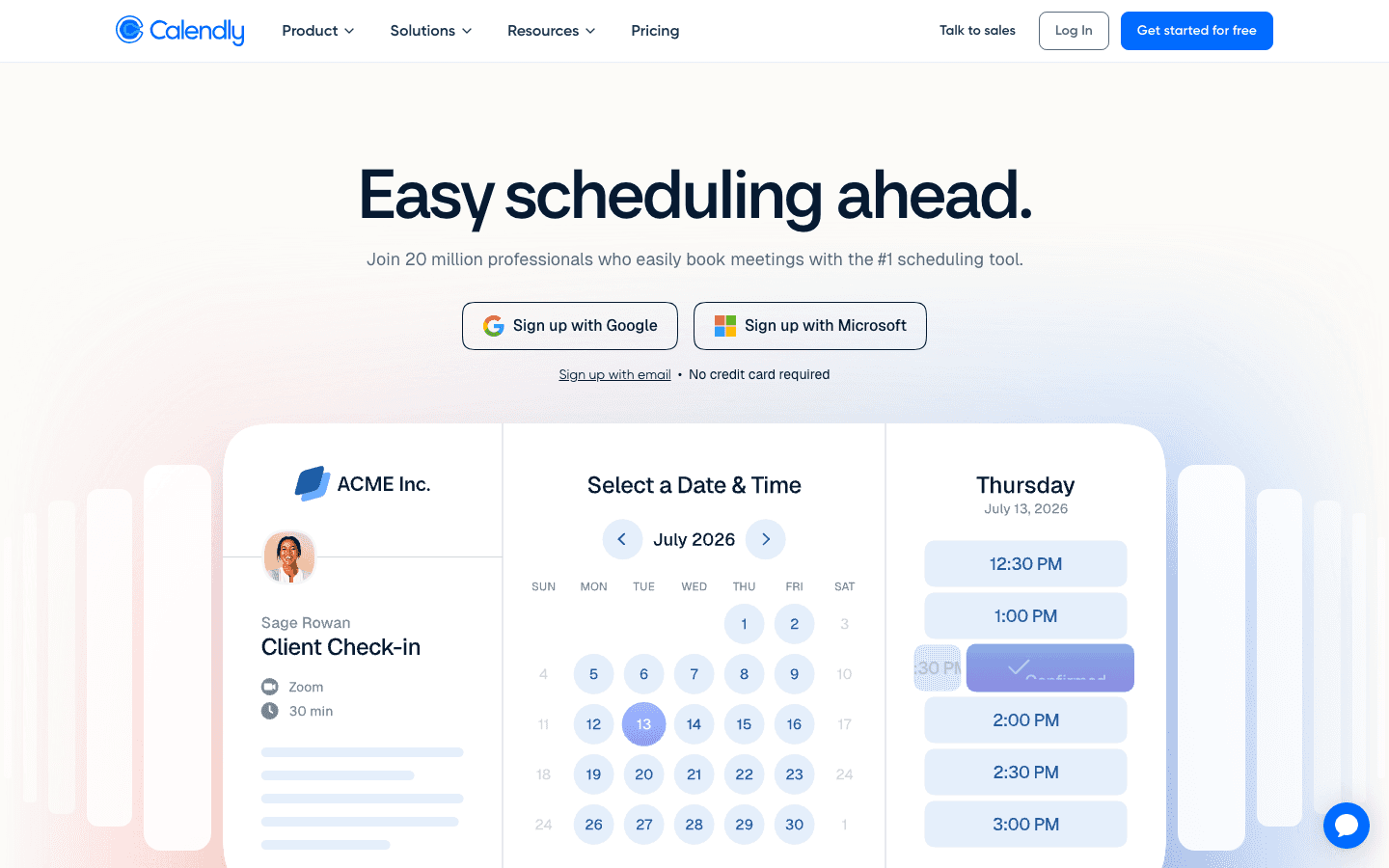 Calendly screenshot