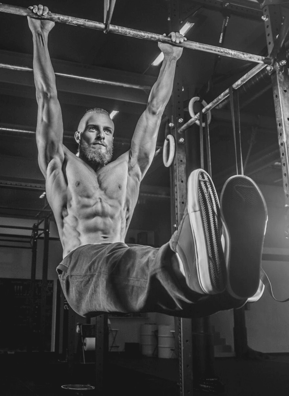 man doing fitness workout at the gym
