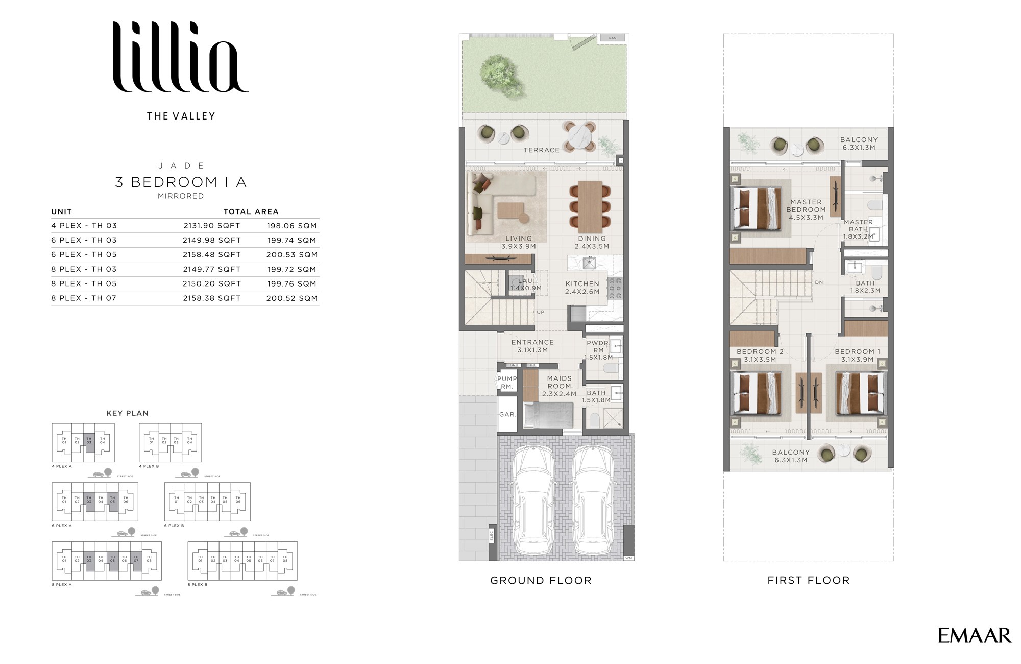 Lillia 3-Bedroom Floor Plan