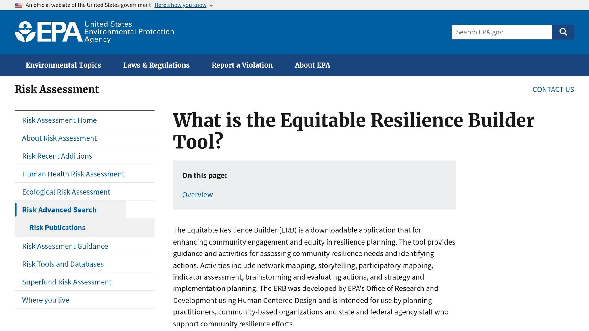 Equitable Resilience Builder