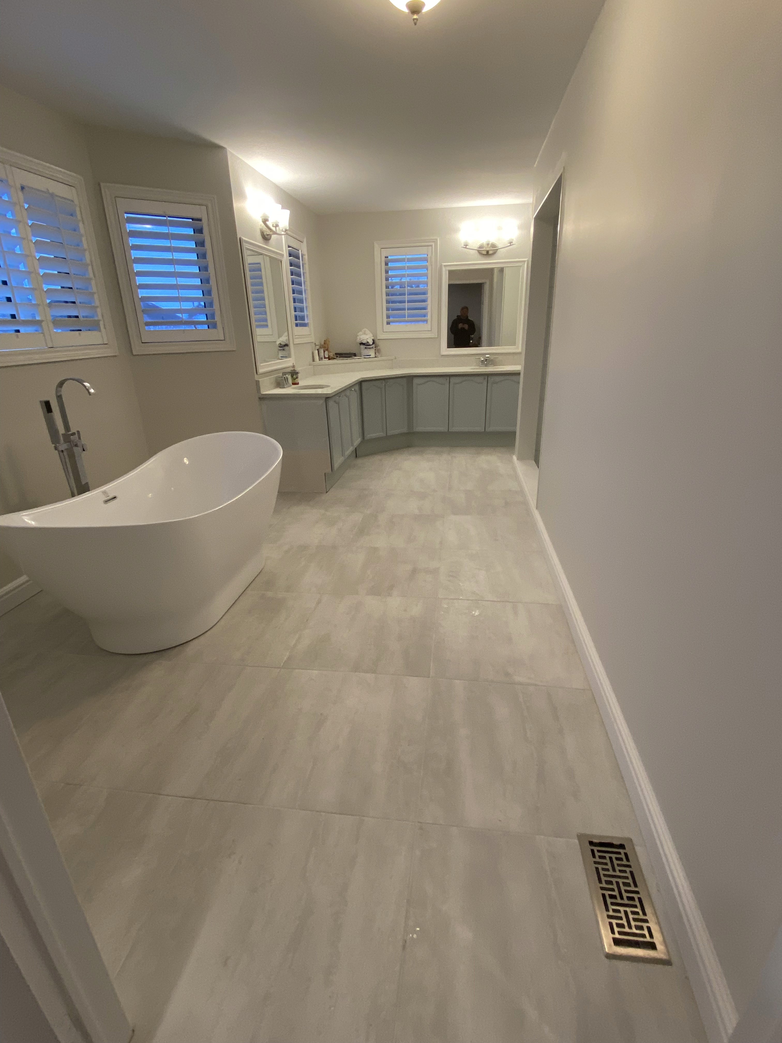 Modern bathroom renovation completed by a professional contractor serving the GTA
