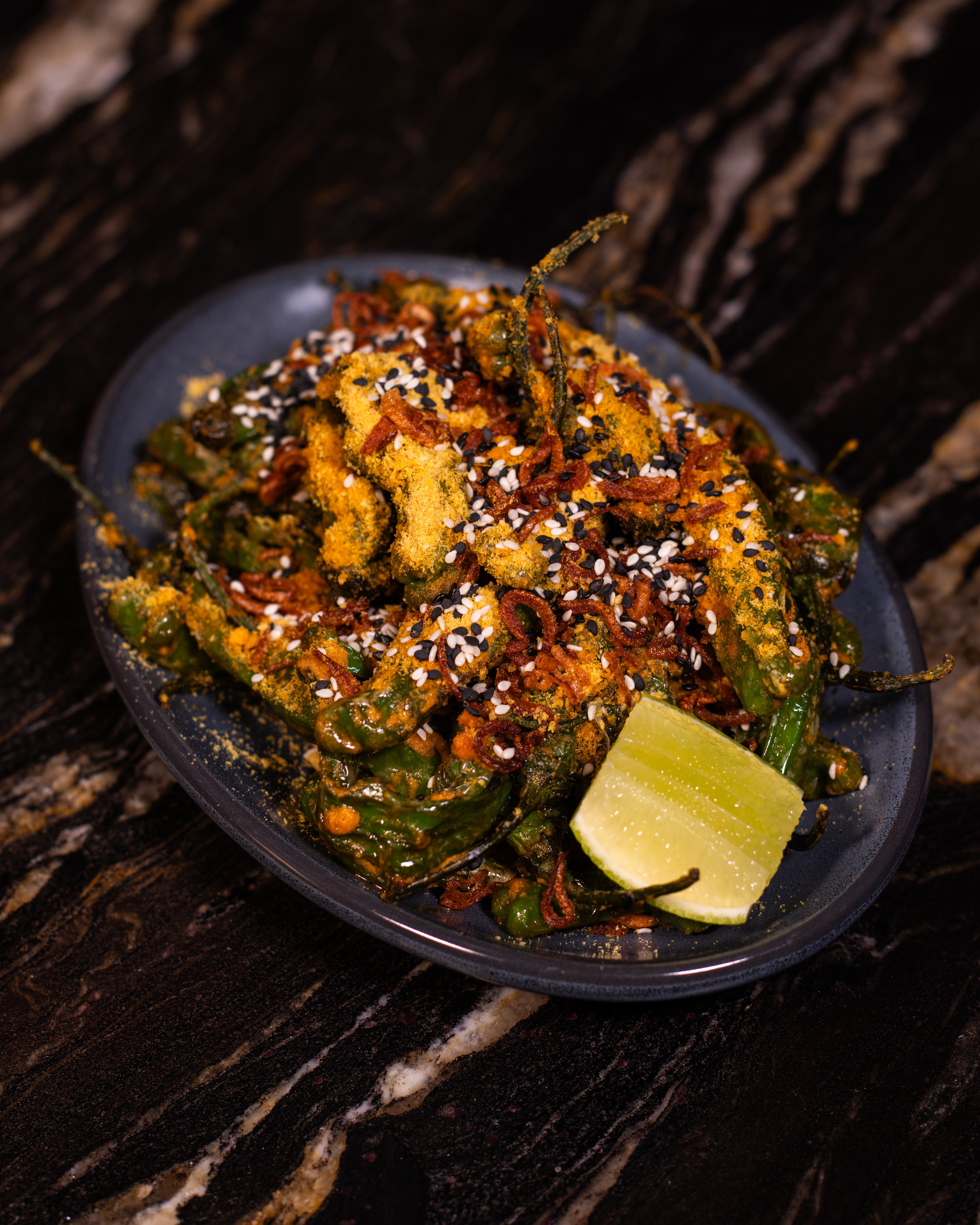 Charred Shishite Peppers