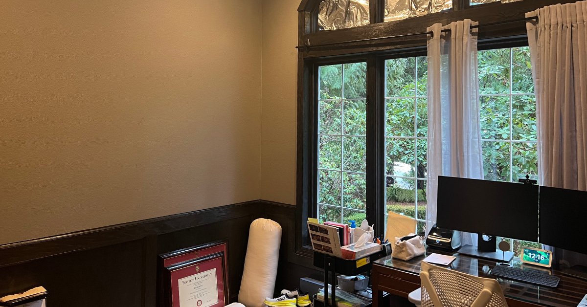 Before photo of the Issaquah House her office in this Bellevue, Washington home by Sherri Monte, interior designer at, Elegant Simplicity.