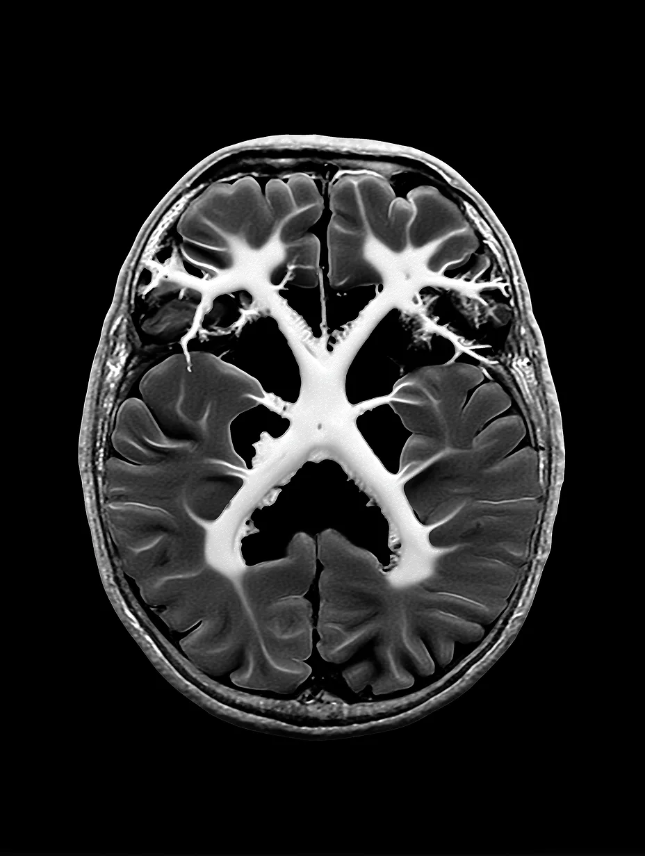 X-ray style anatomical brain image