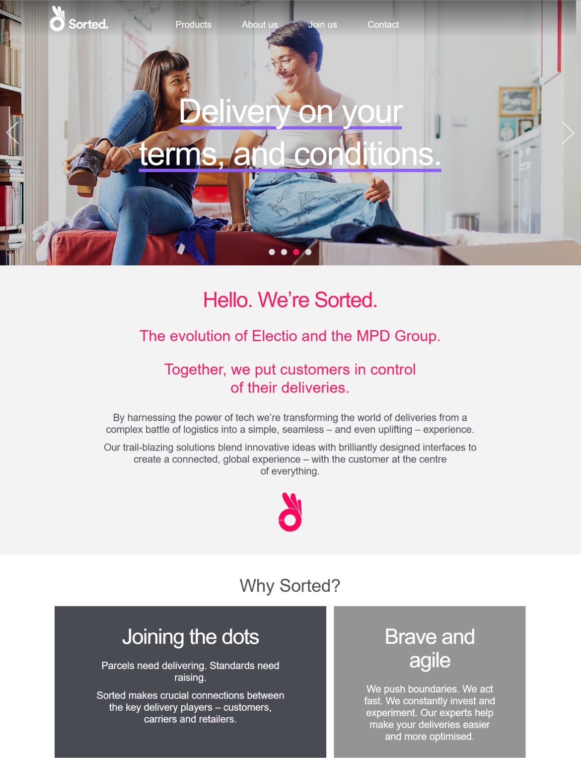 Sorted homepage from 2018