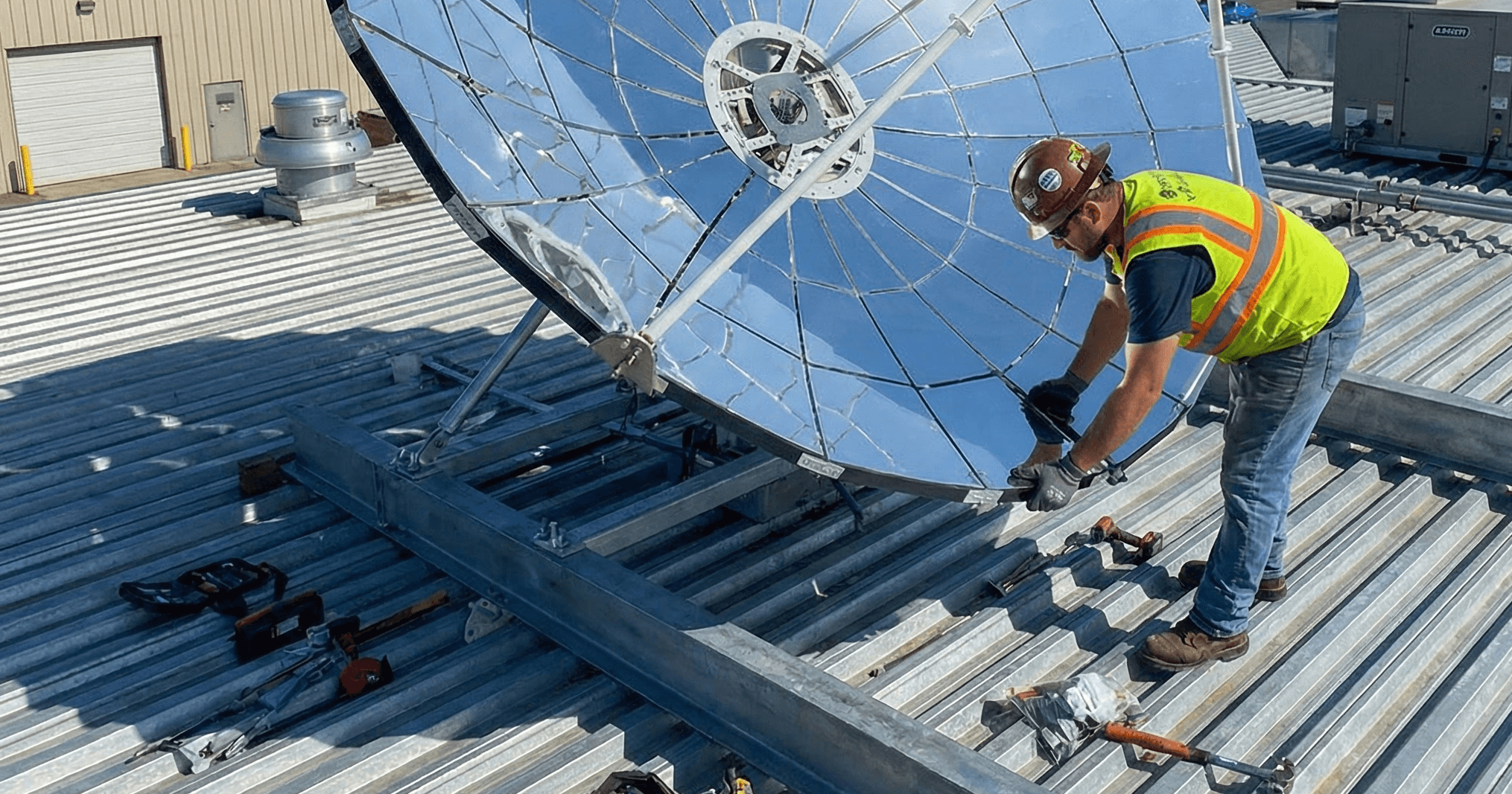 Man Working On a roof