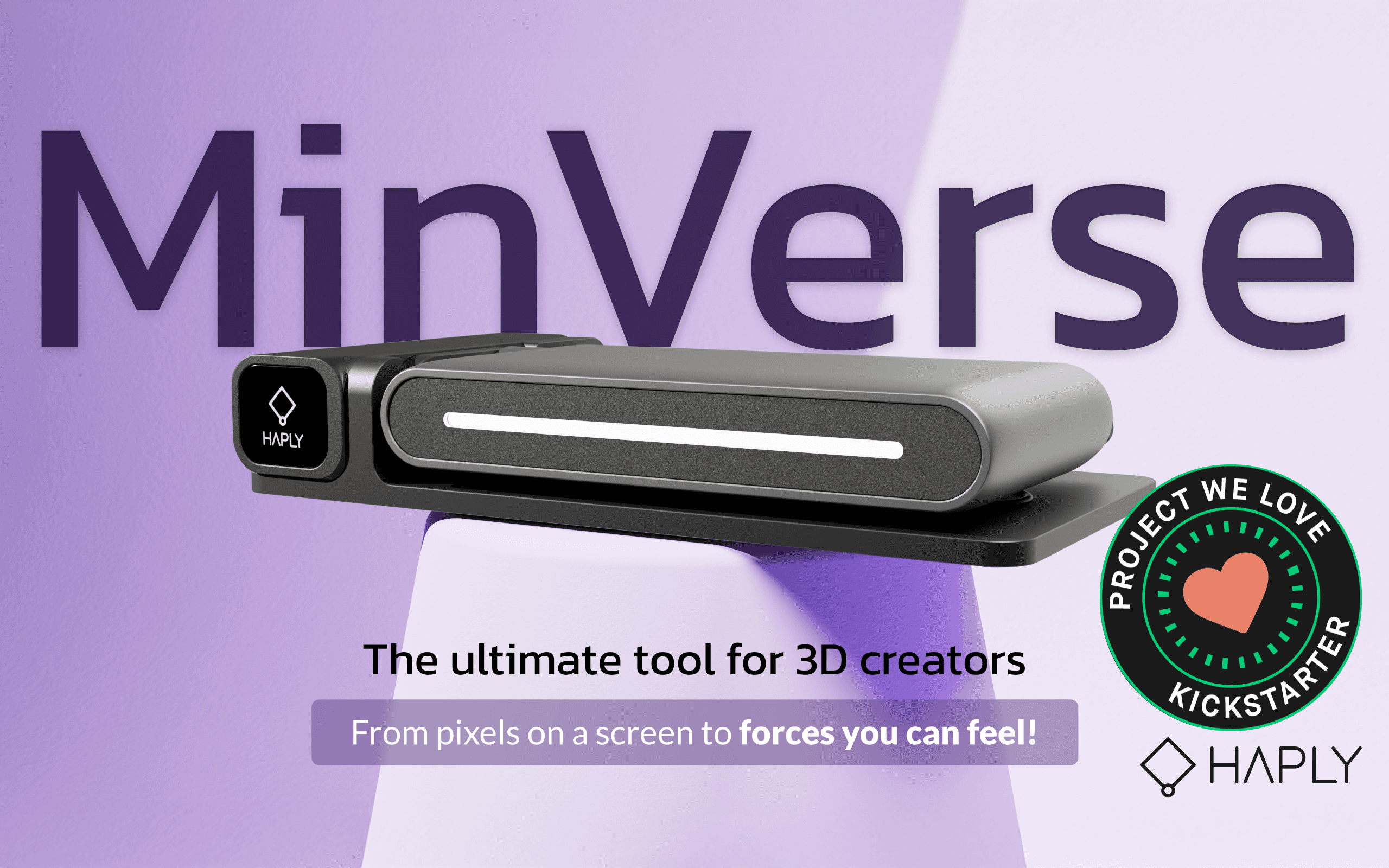MinVerse Campaign Hero Image with Kickstarter Project We Love badge