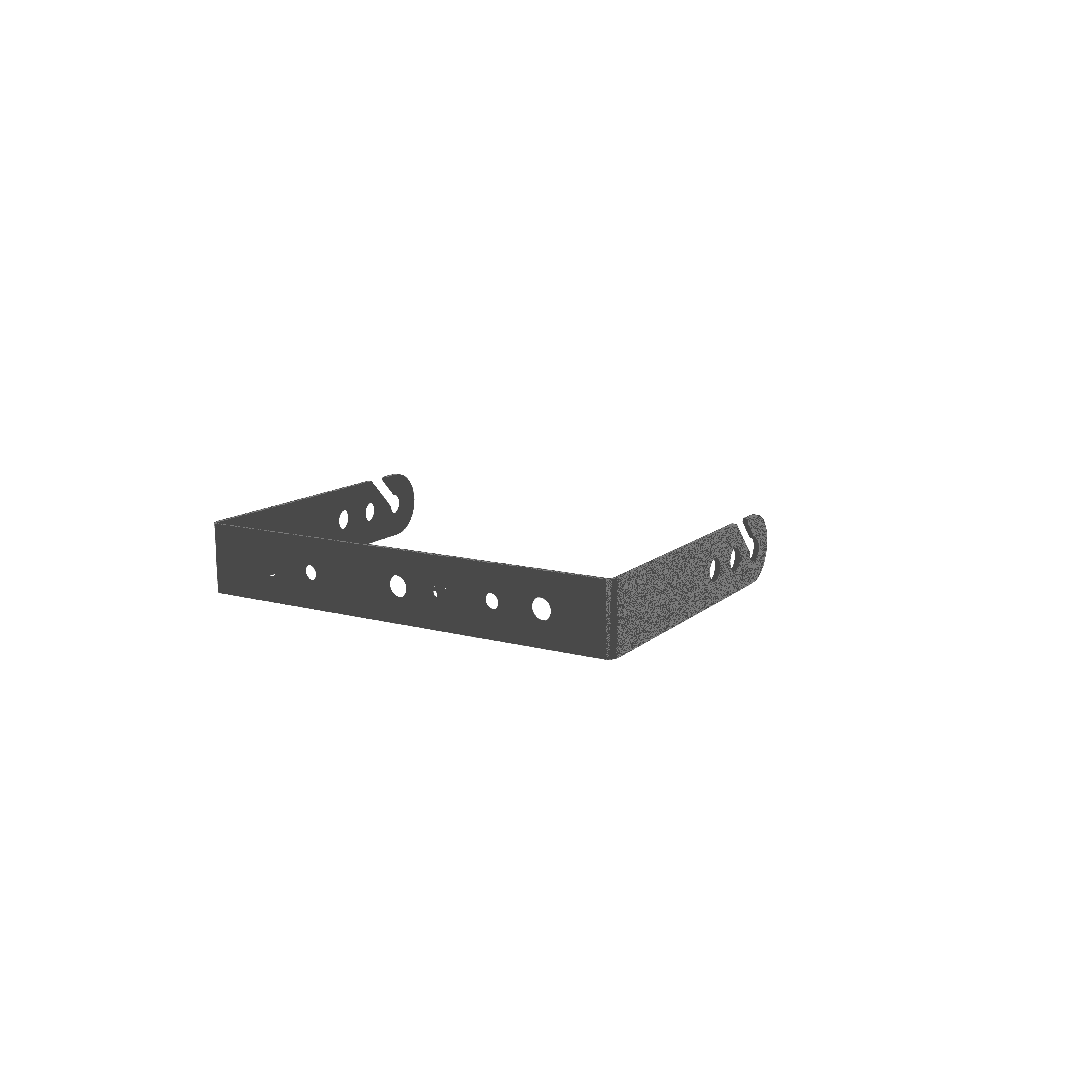 U-shaped bracket with holes