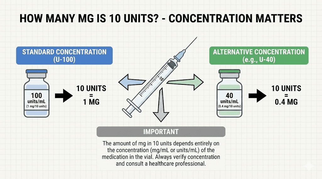 Tirzepatide 10 units to milligrams conversion by vial concentration