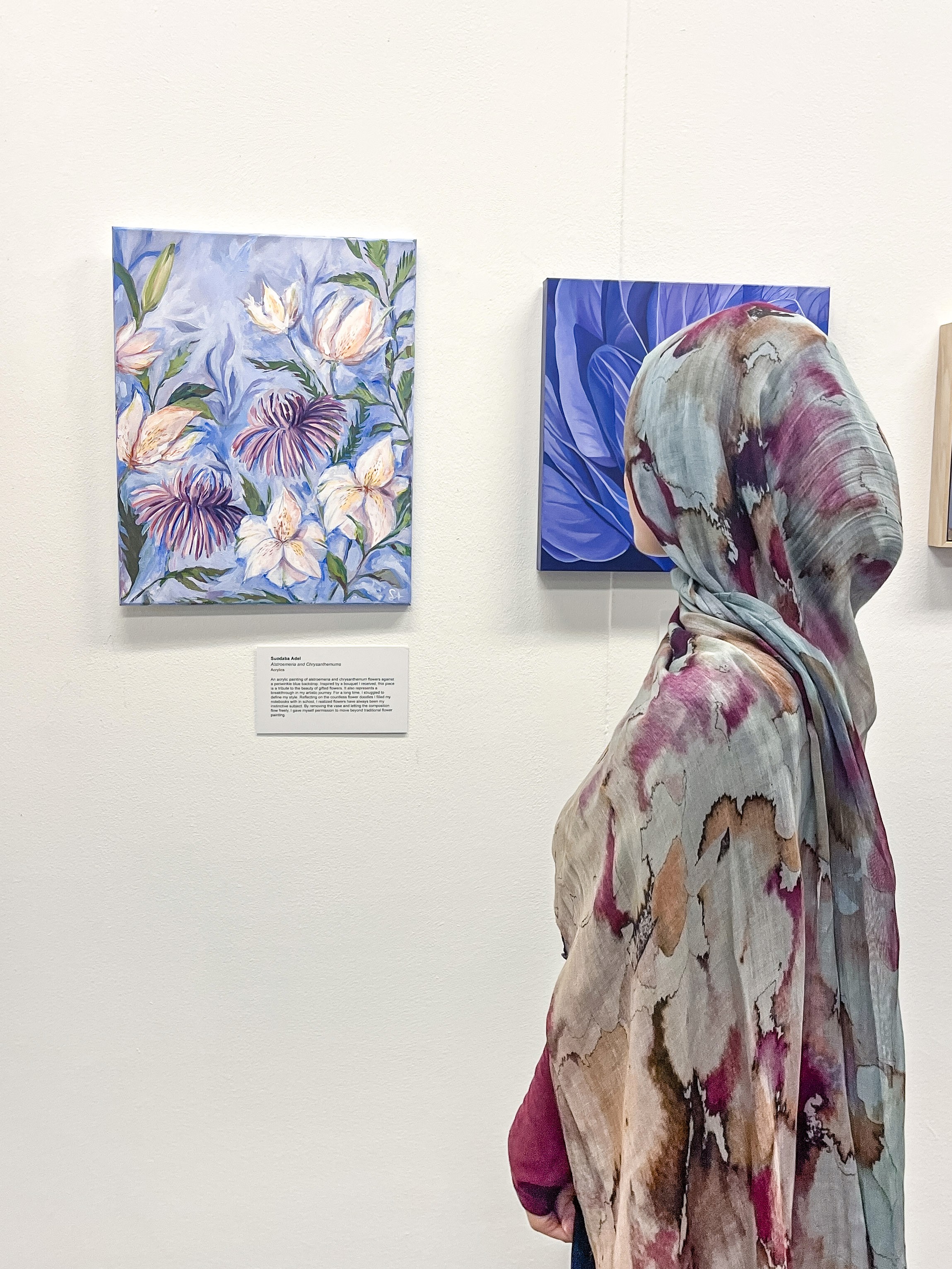 An artwork showing some Alstroemeria and Chrysanthemun flowers