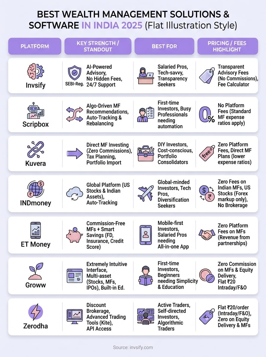 best wealth management solutions infographic