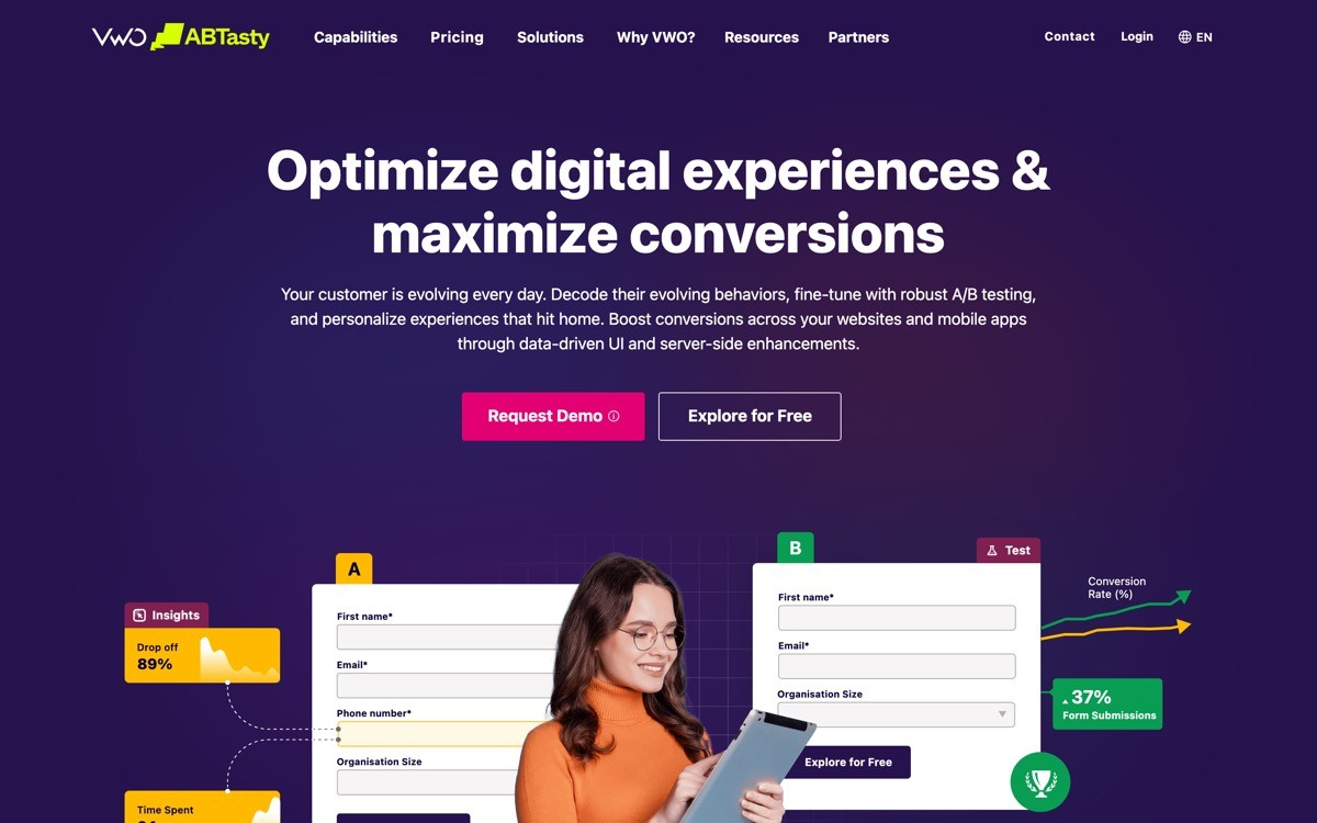 Best Conversion Tools SaaS with VWO