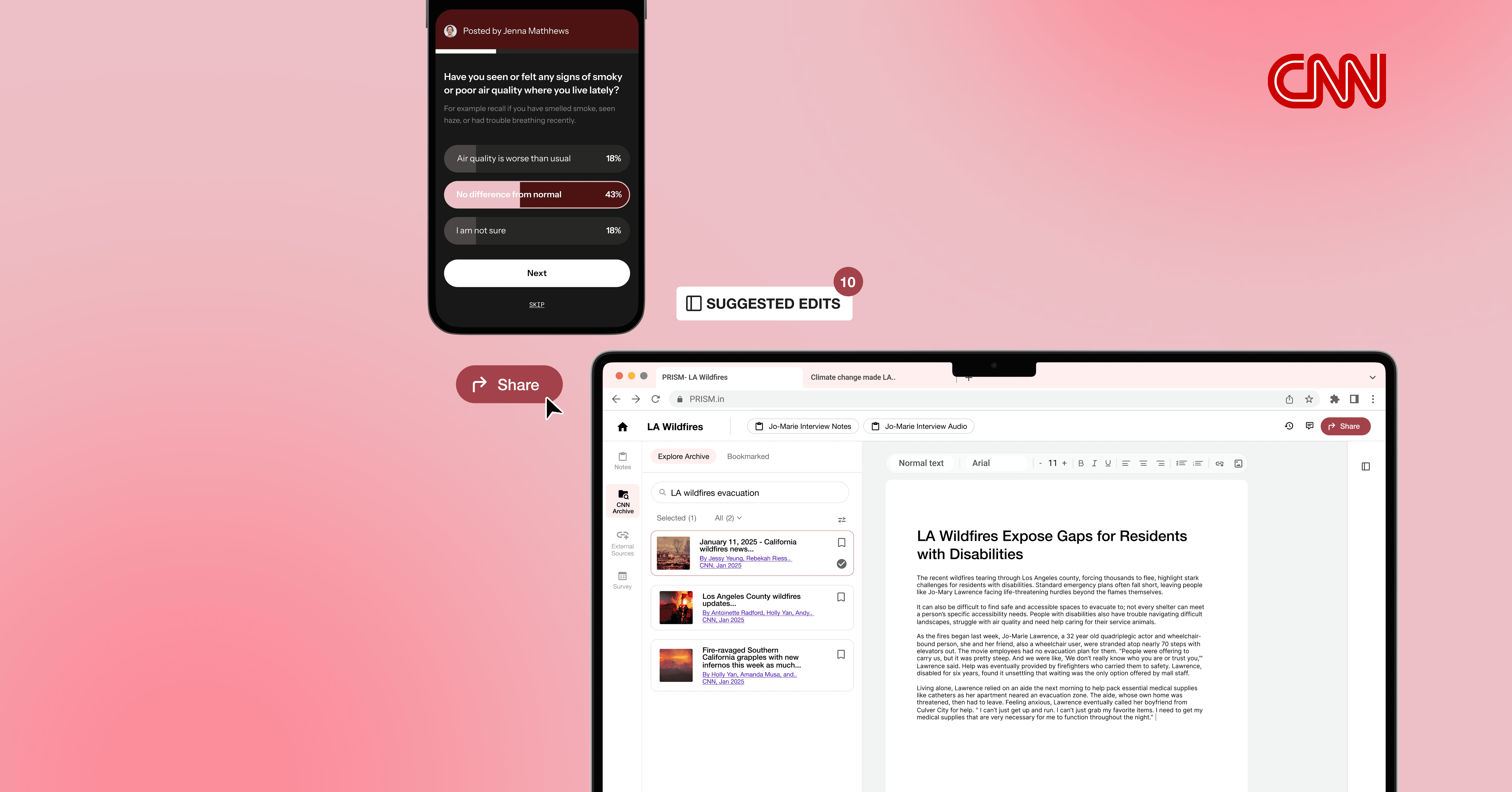 Two people installing or adjusting abstract blue artworks on a gallery wall 