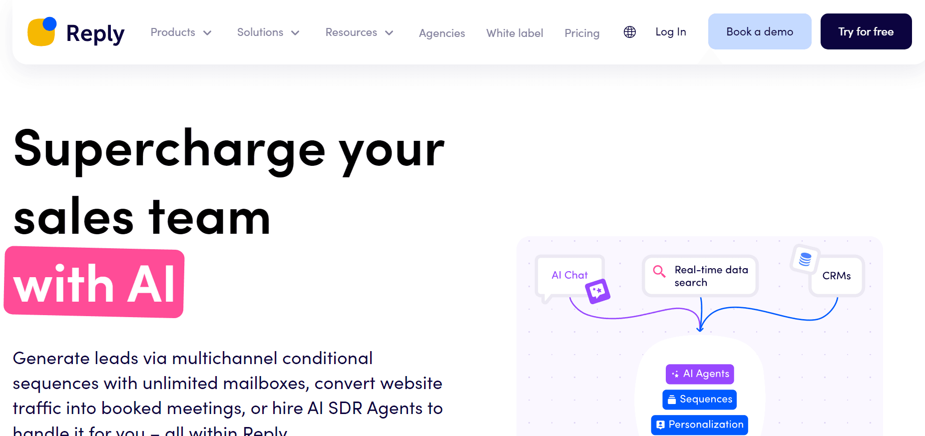 Reply.io home page