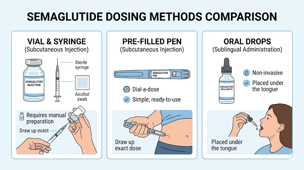 Different semaglutide formulations and how they measure doses differently