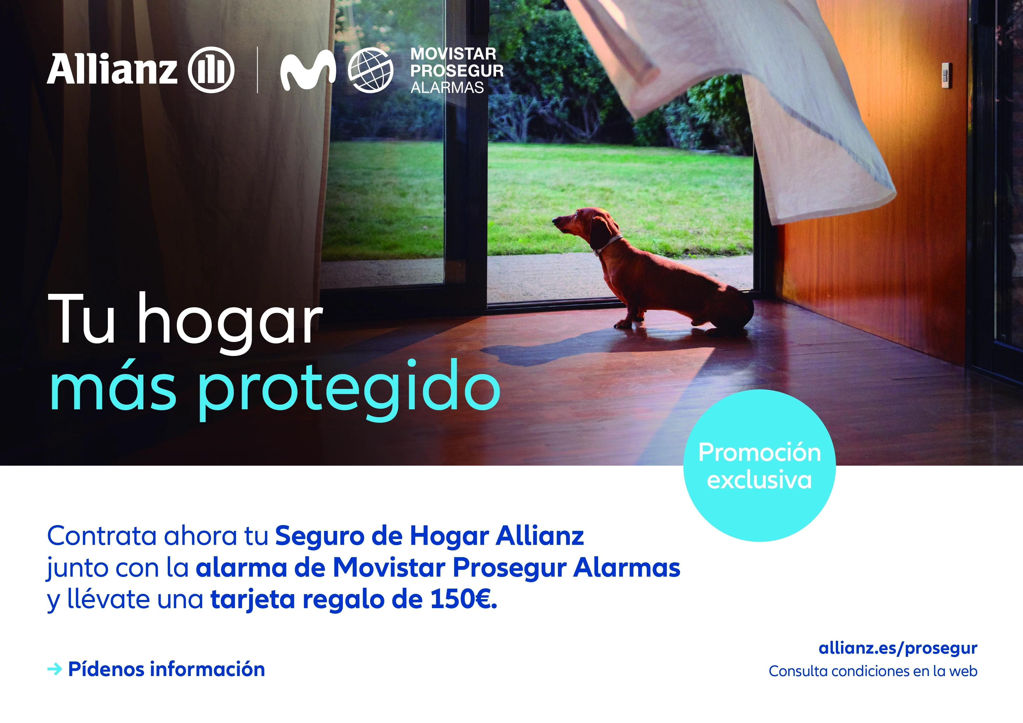 Imagen promocional de Allianz con Movistar Prosegur Alarmas
