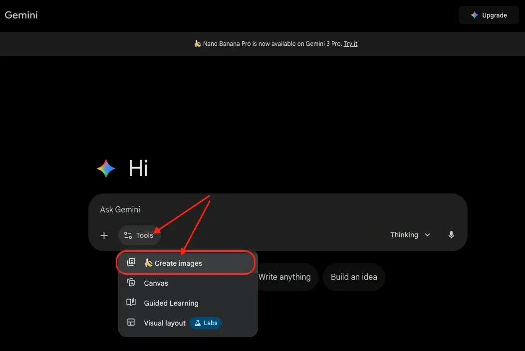 accessing nano banana 2 on gemini 3