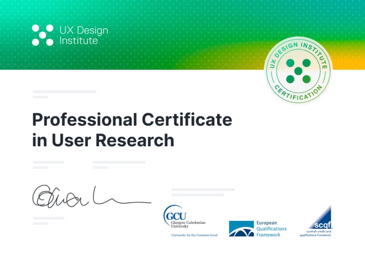 User Research certificate