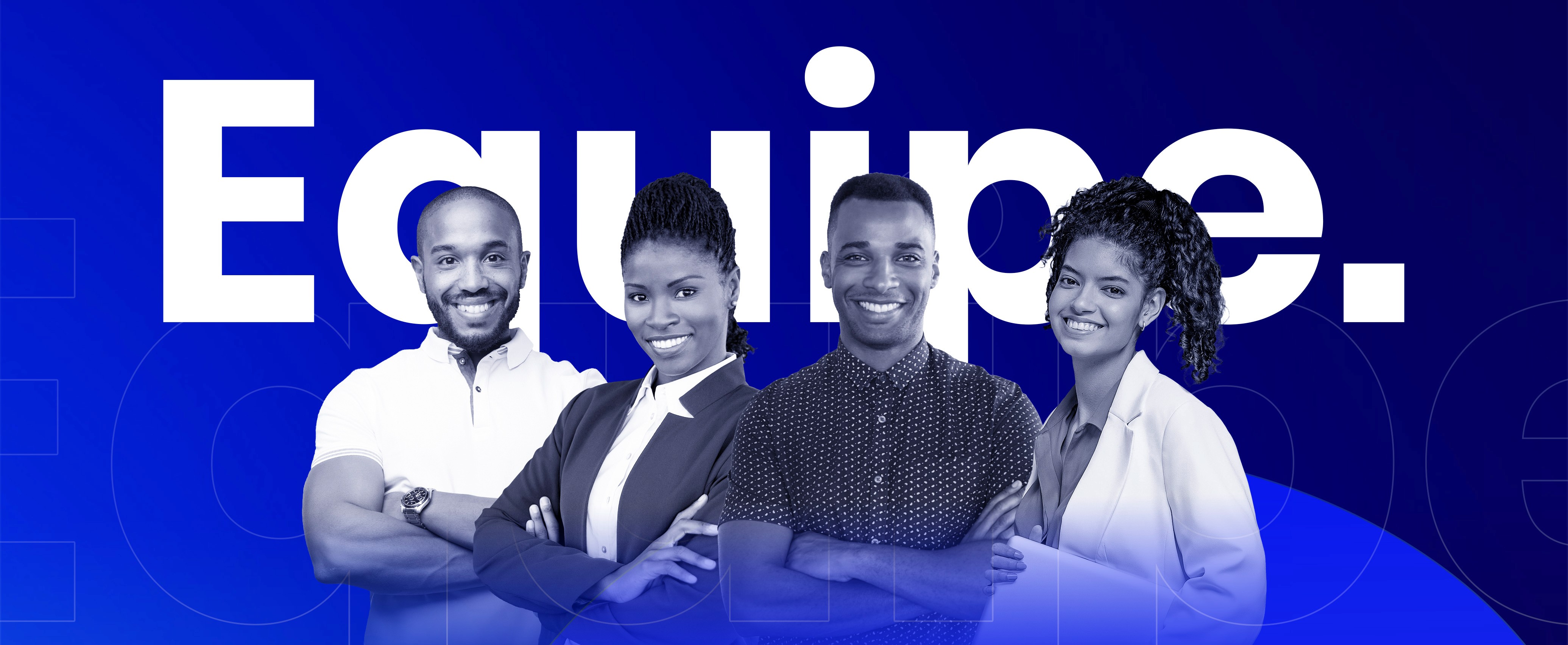 Our people in light blue hoodies putting their hands together outside, symbolizing teamwork and unity.