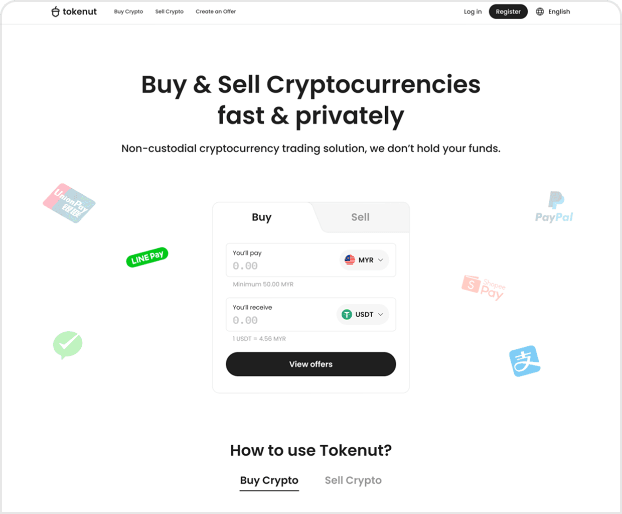 Tokenut web design