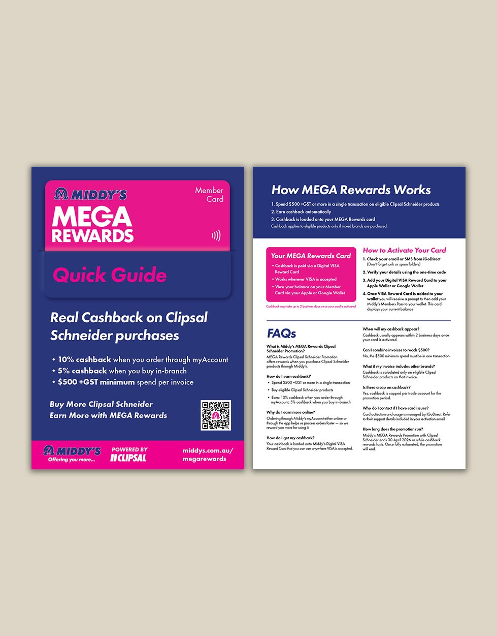 Middy's Electrical campaign A5 guide