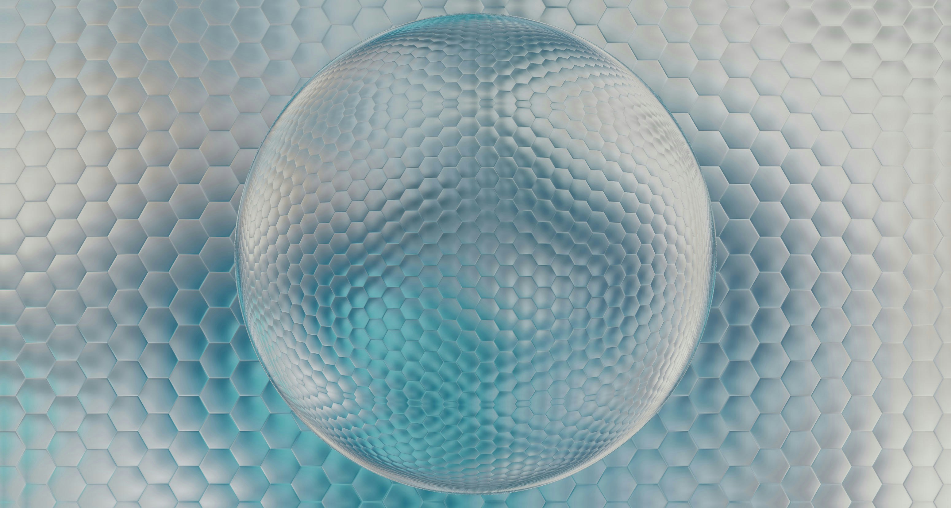 a large glass ball sitting on top of a table