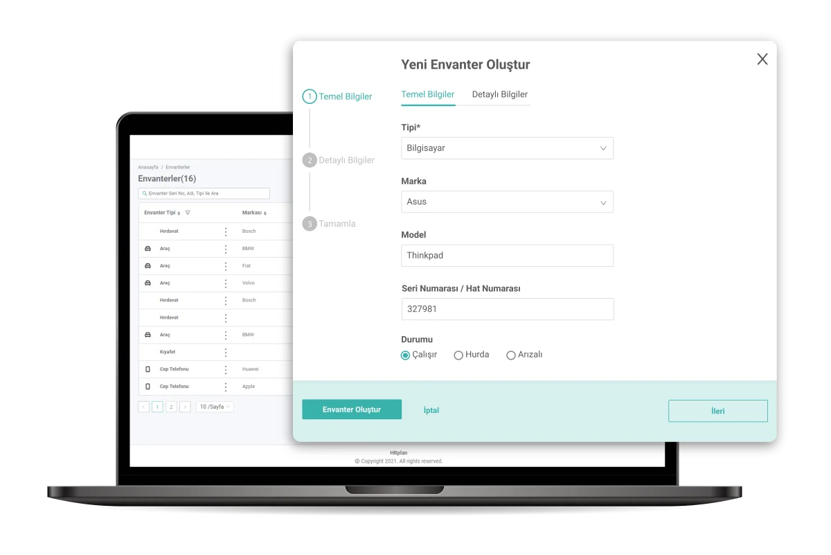 HRplan Inventory and Assignment Desktop and Mobile