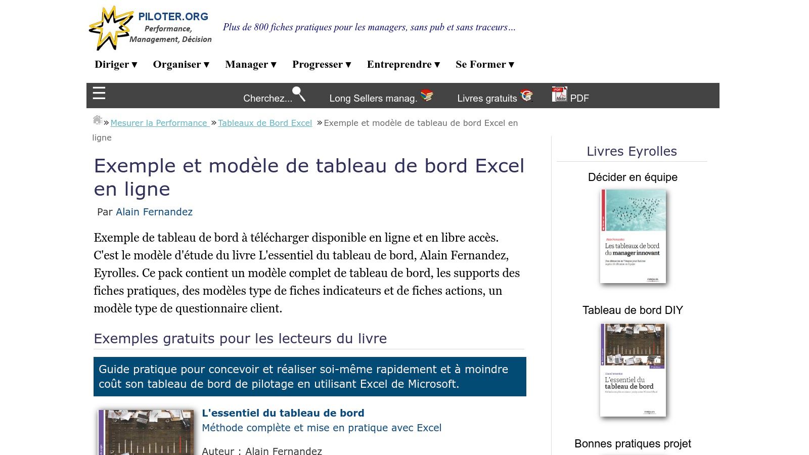 Piloter.org – Modèle complet de tableau de bord (FR)