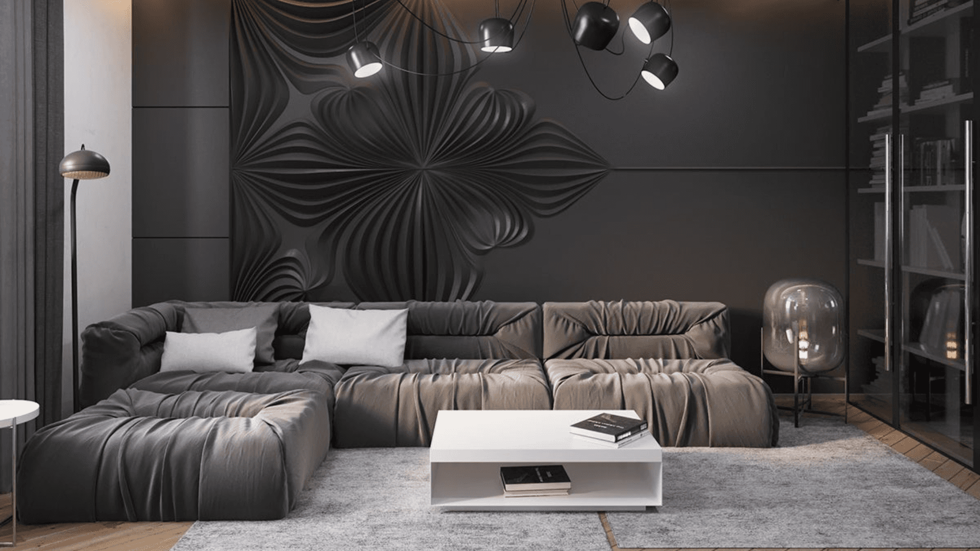 Sophisticated Drawing Room With Dark Walls
