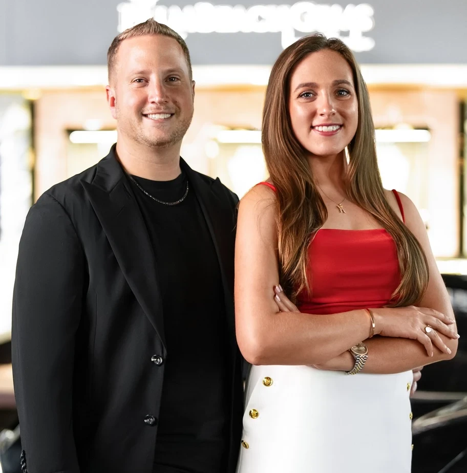 Rocky and Nicole inside the Palm Beach Gems showroom