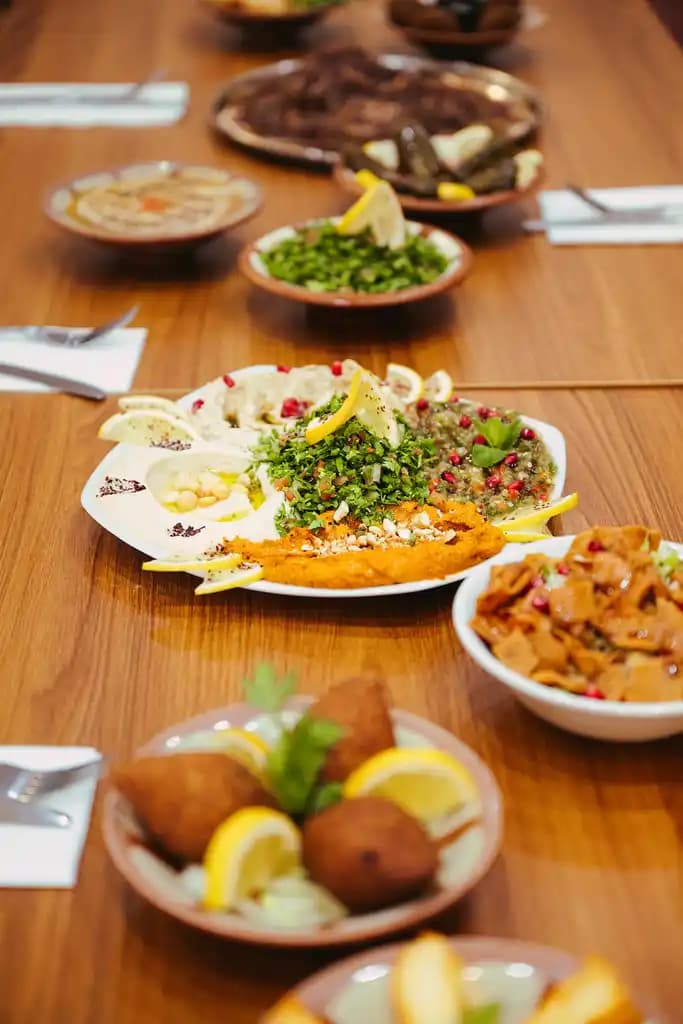 dining table in restaurant