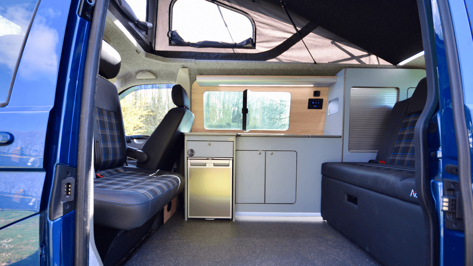 VW transporter van converted for camping