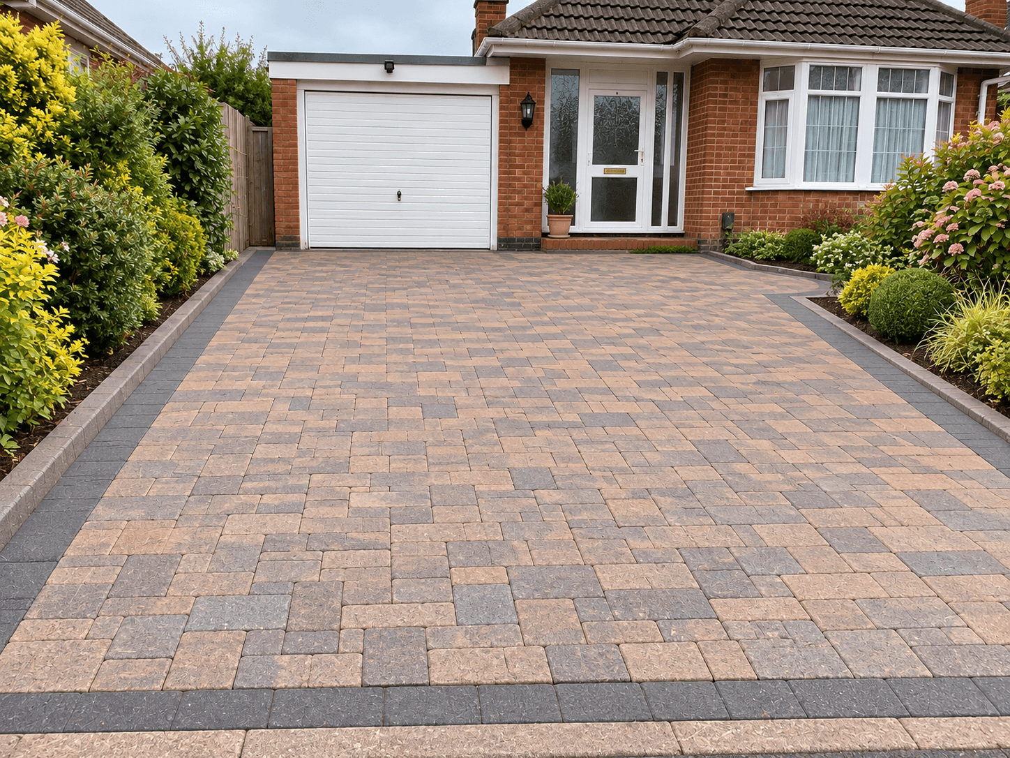 Paved driveway after restoration