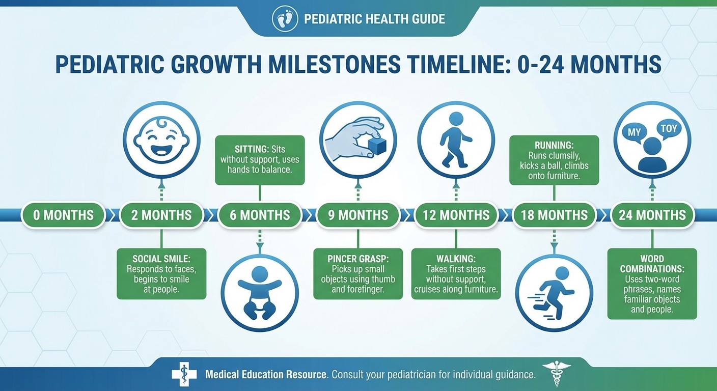 Pediatric developmental milestones timeline for NEET PG preparation