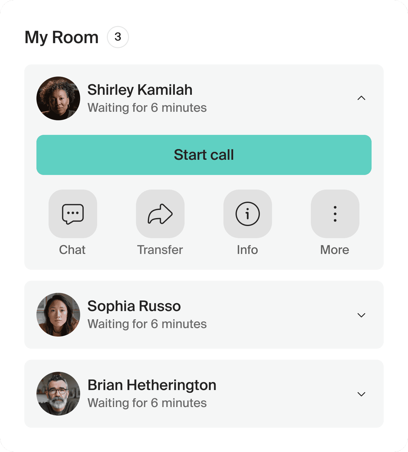 a screenshot of the doxy.me waiting room feature.
