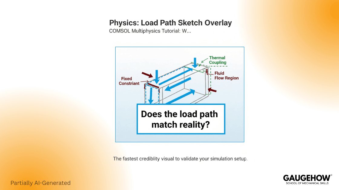 COMSOL boundary conditions load path reality check sketch