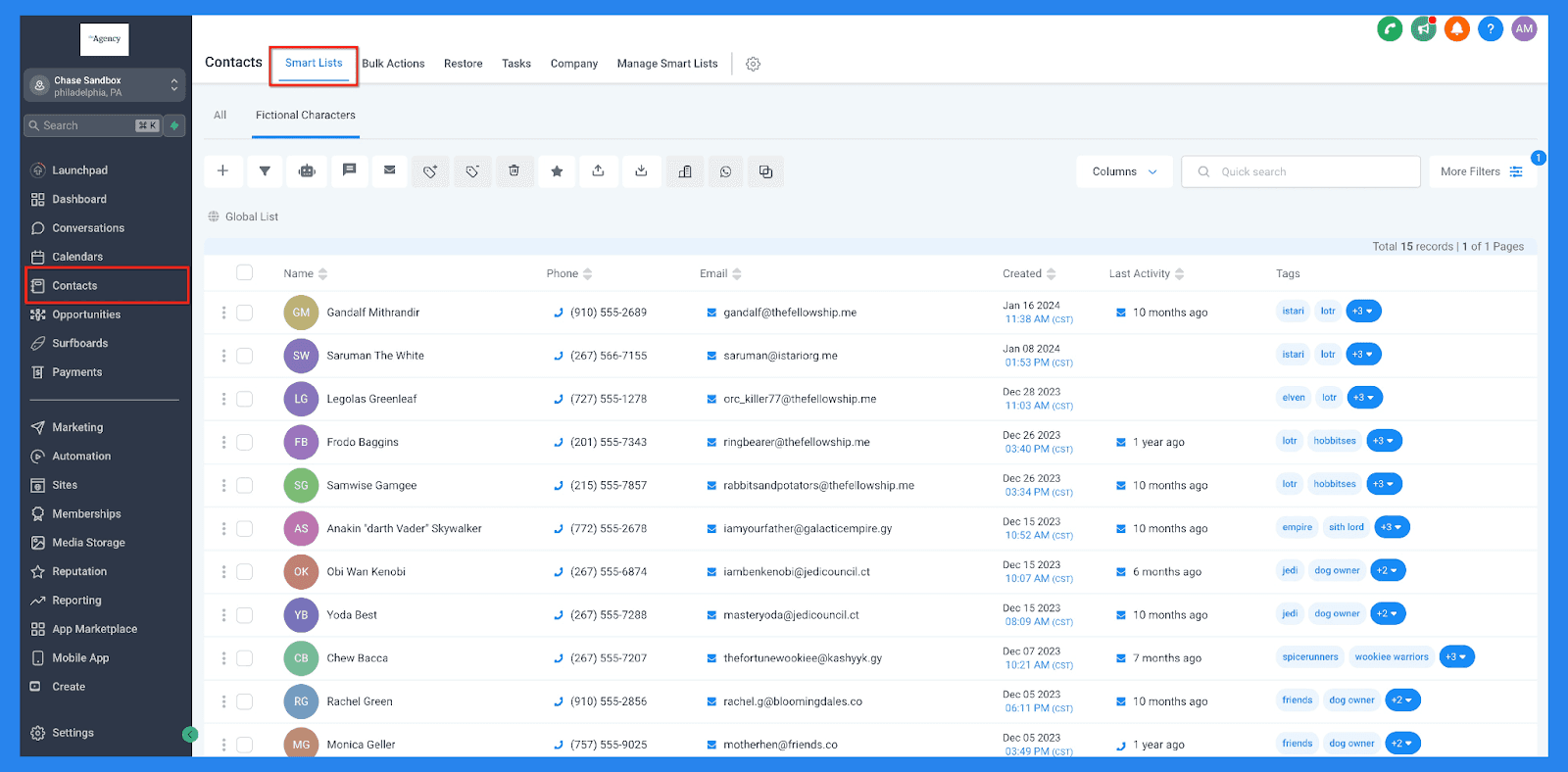 GoHighLevel Key Features: CRM & Contact Managment