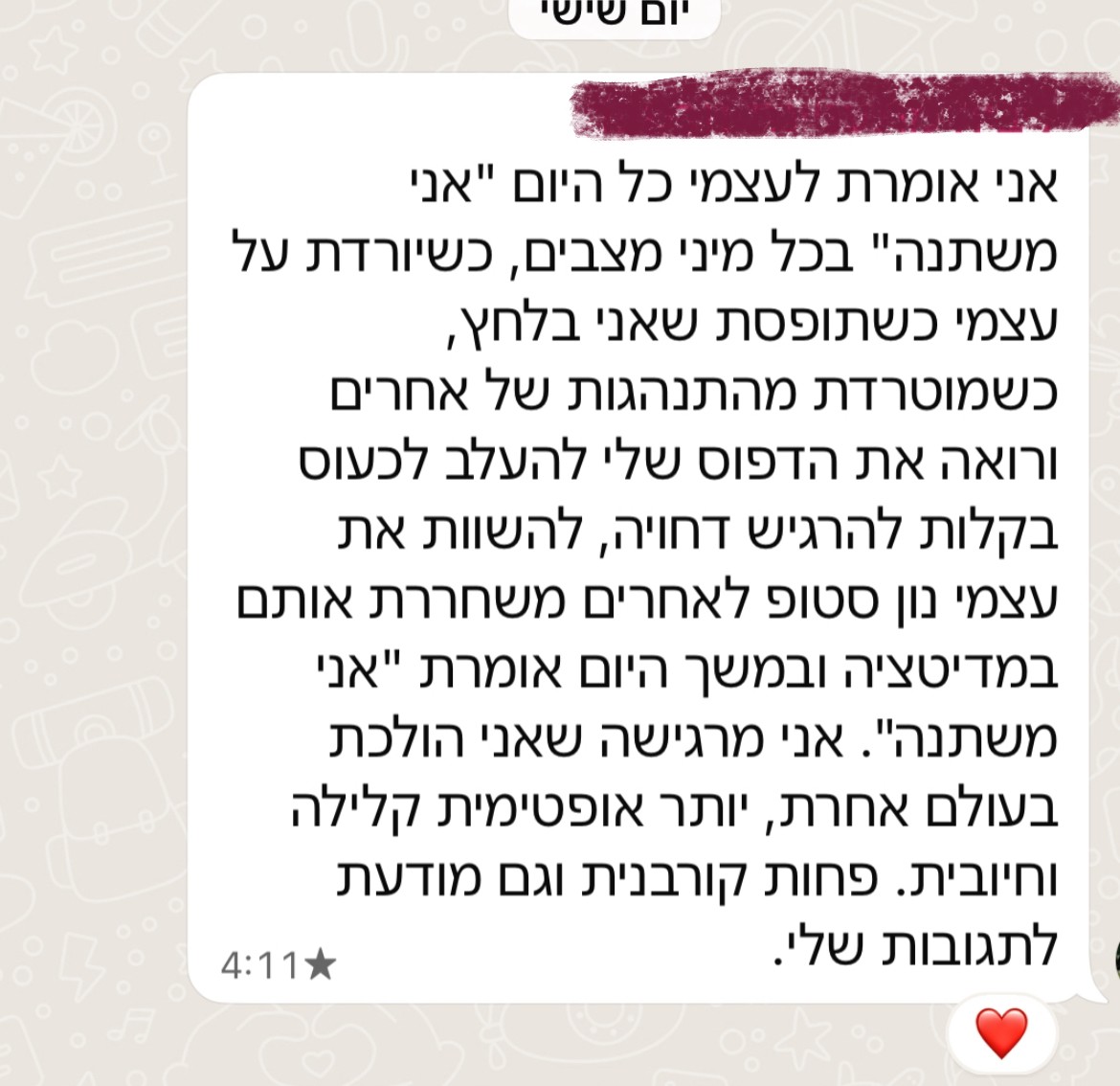 Amir - thank you whatsapp message