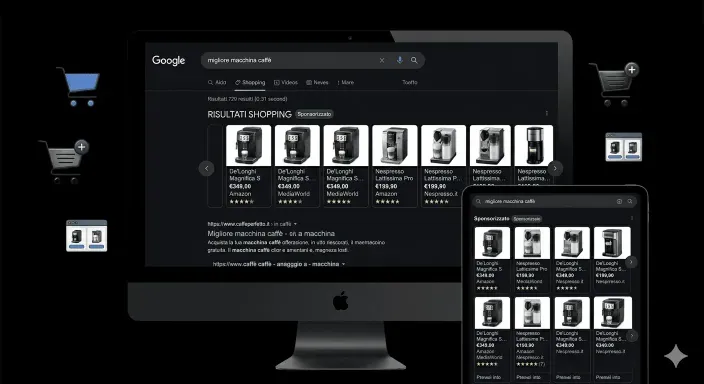 immagien che rappresenta una ricerca shopping google