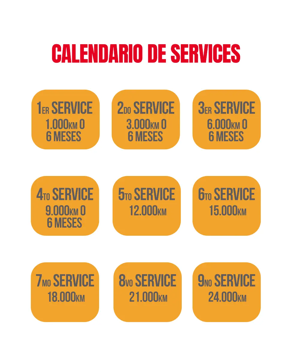 Calendario services Honda Wave 110s