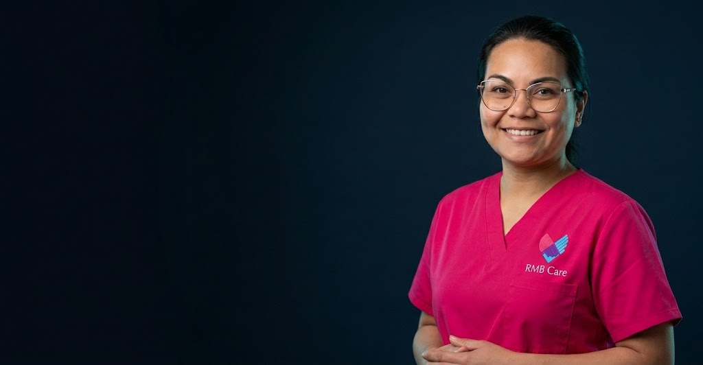 RMB Care support worker in uniform at the Canberra office