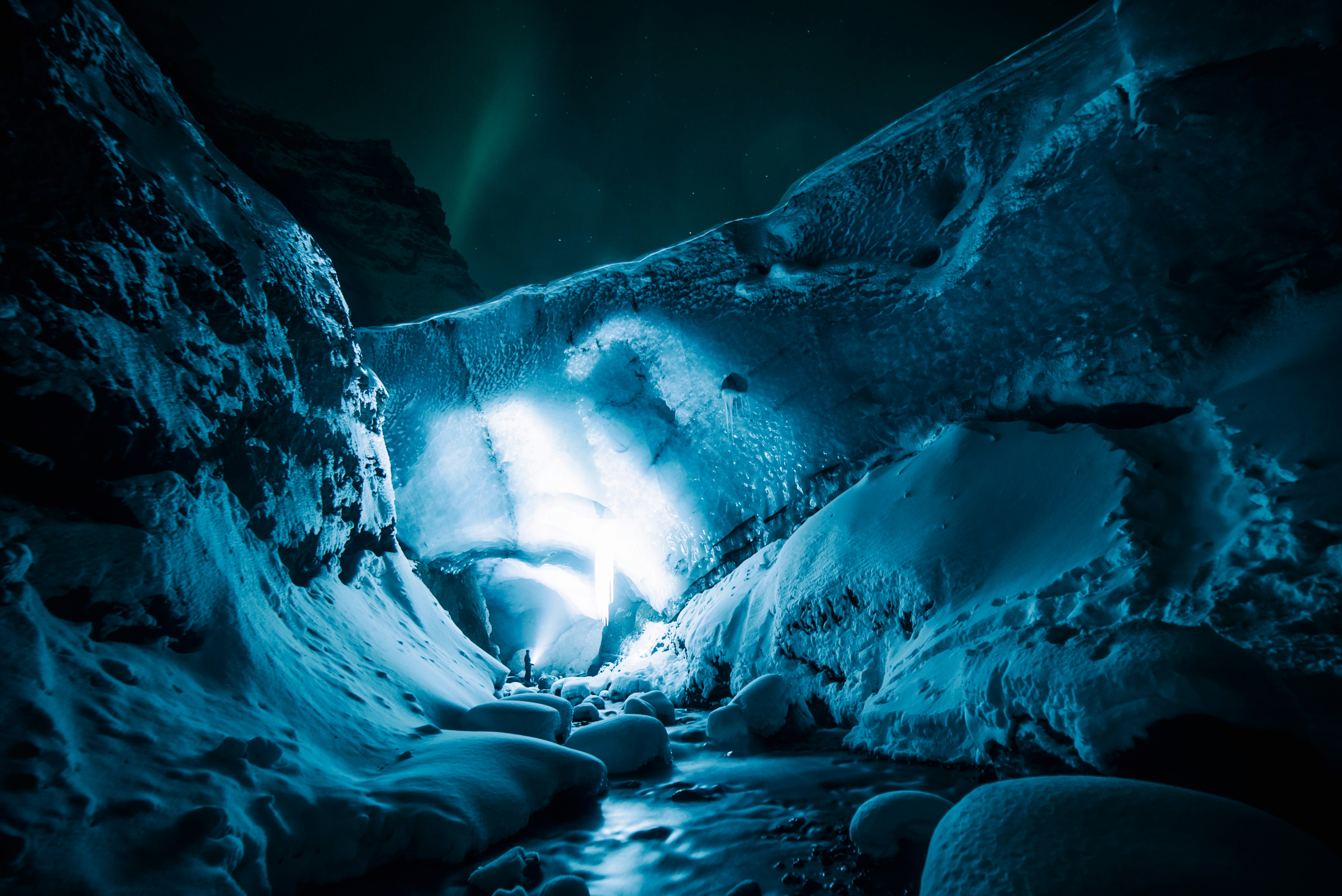 Ice cave in Gigjökull, Iceland