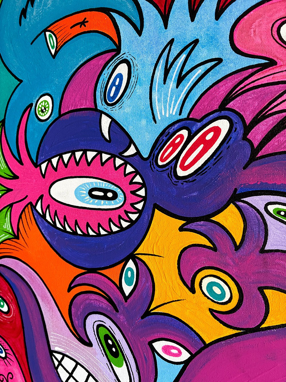 Dragon of Doodletopia. Dragon and squid detail