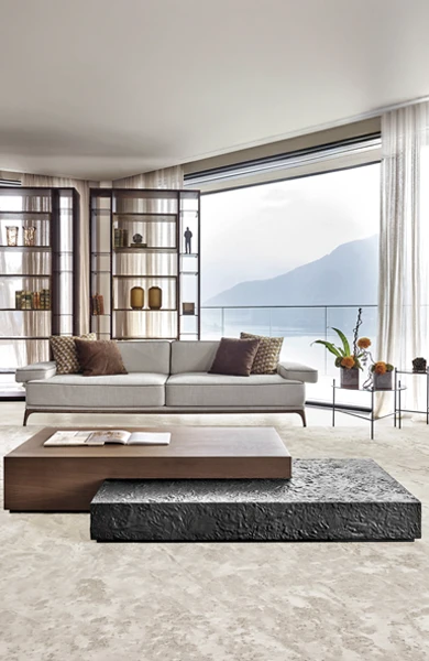 living room of a modern villa in italy