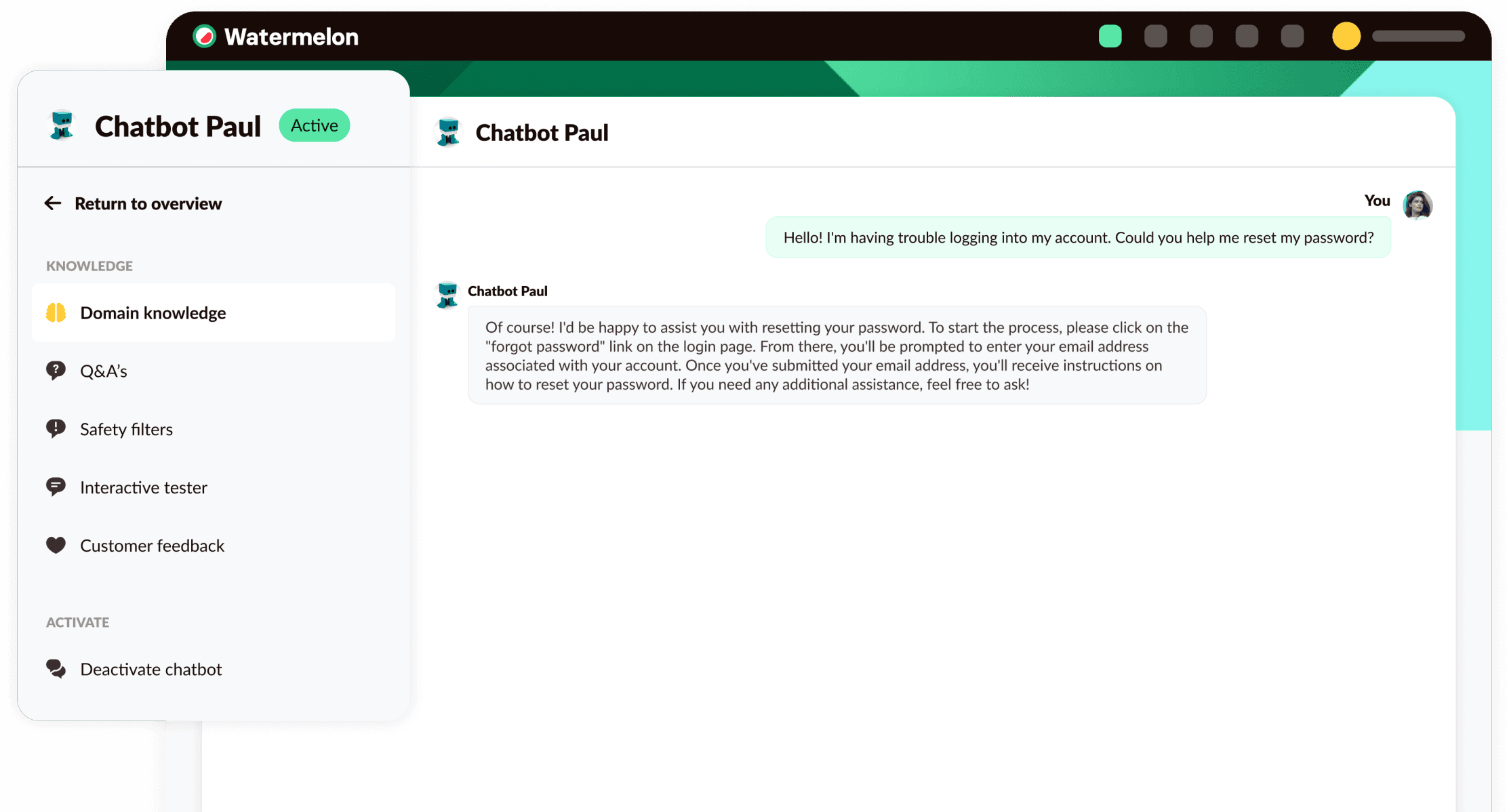 AI Chatbot - Conversational AI example by Watermelon.ai