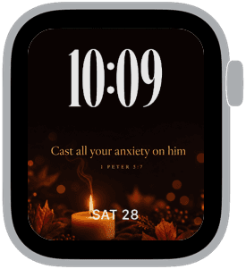 vesper ember Apple Watch face preview 4 featuring autumn.