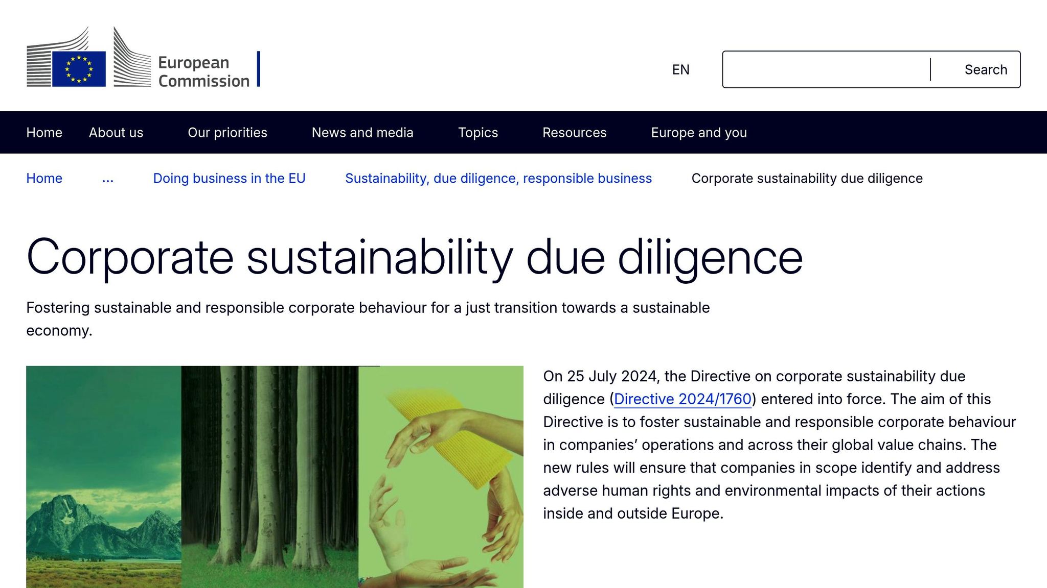 Corporate Sustainability Due Diligence Directive