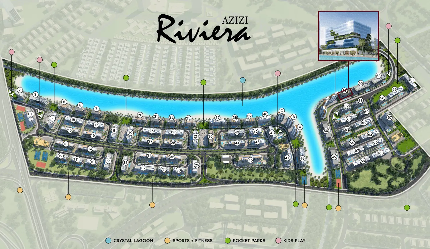 azizi riviera azure location map
