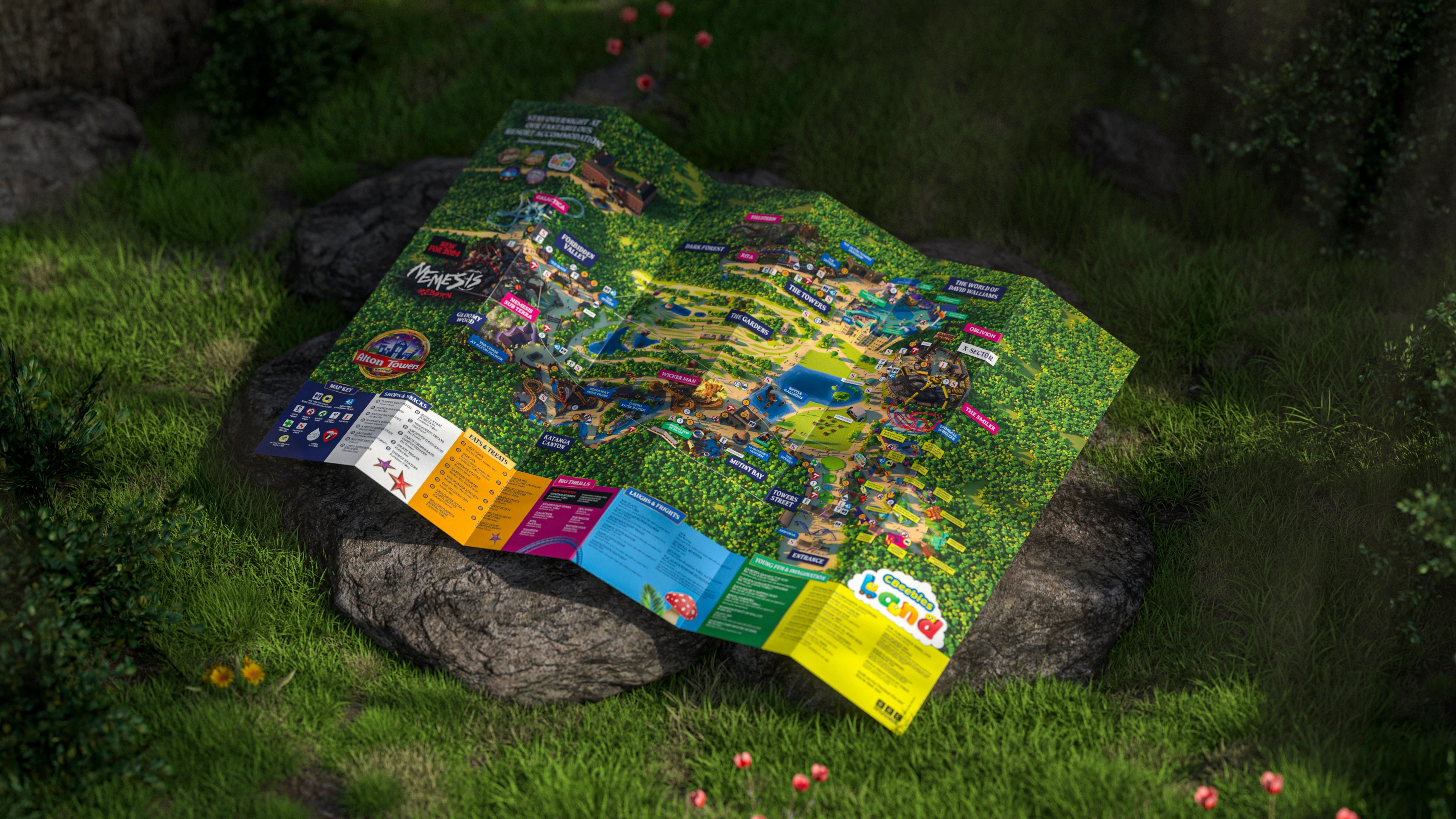 Leaflet map, grass