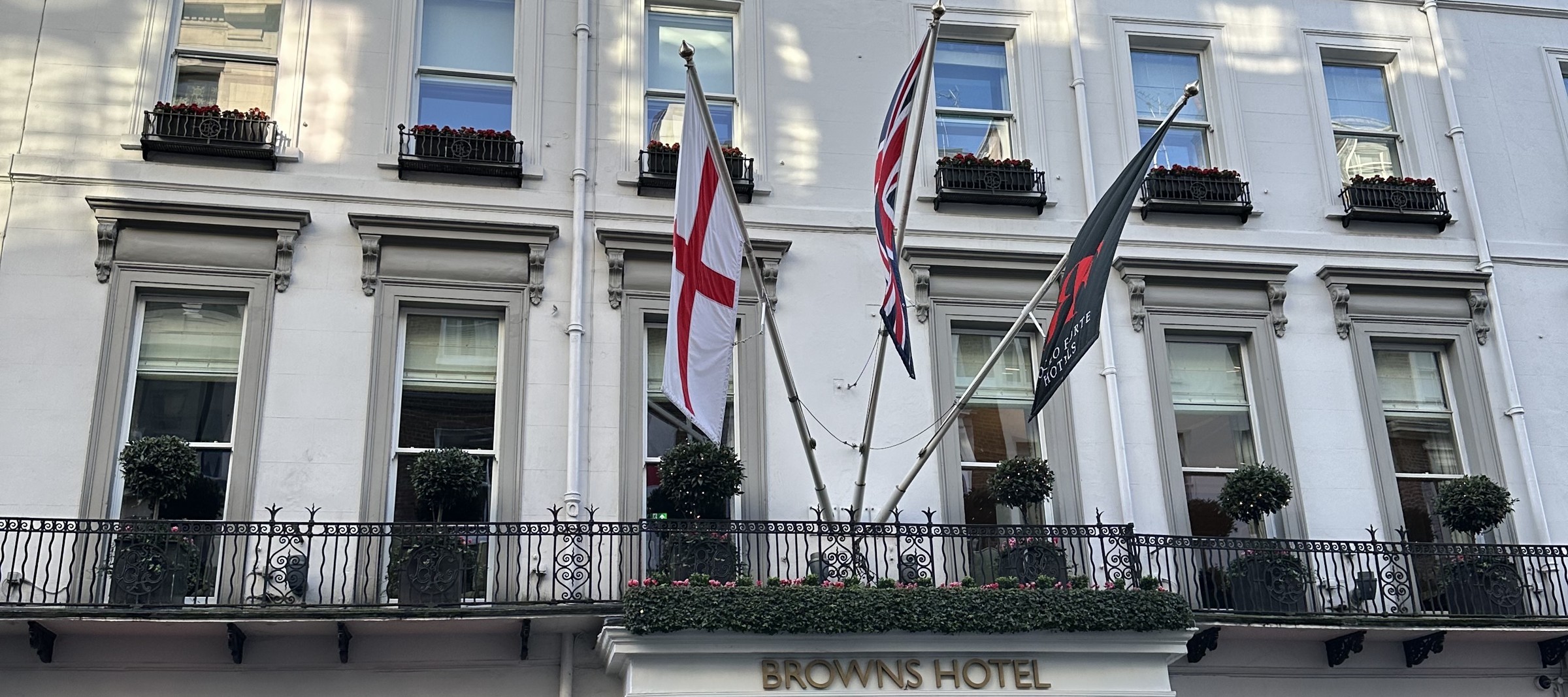Brown's Hotel, London – hotel entrance on Albemarle Street